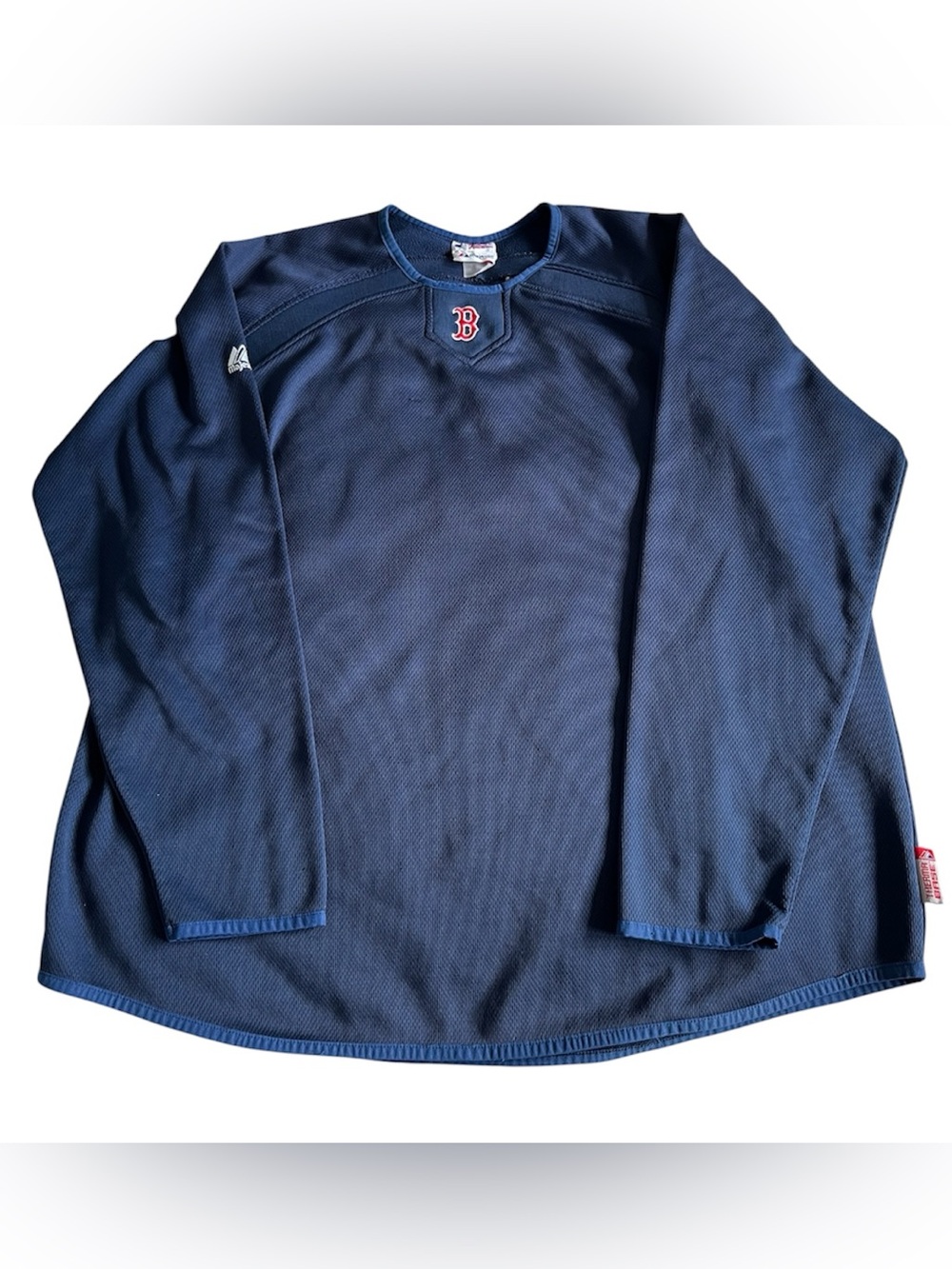 Majestic Boston Red Sox MLB Authentic Therma Base Pullover Navy Mens Fits 2XL